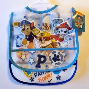 NICKELODEON PAW PATROL 2 PACK BABY BIBS SET